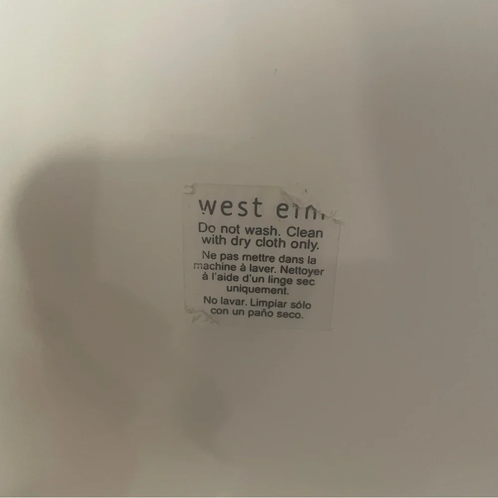 West Elm Silver and White Lacquered Tray